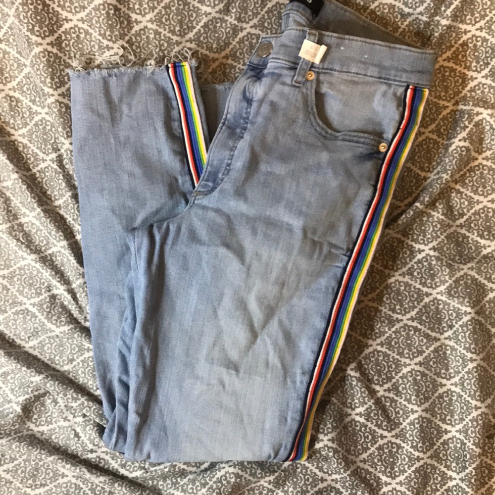 Express vintage rainbow jeans